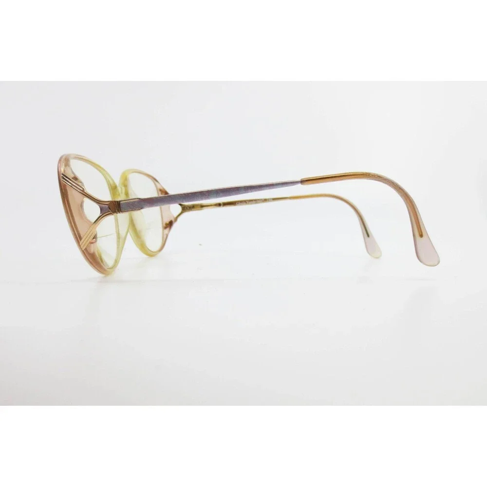 Gloria Vanderbilt 746 Zyloware 265 Eyeglasses Frames Gold Pink Amber Oversized